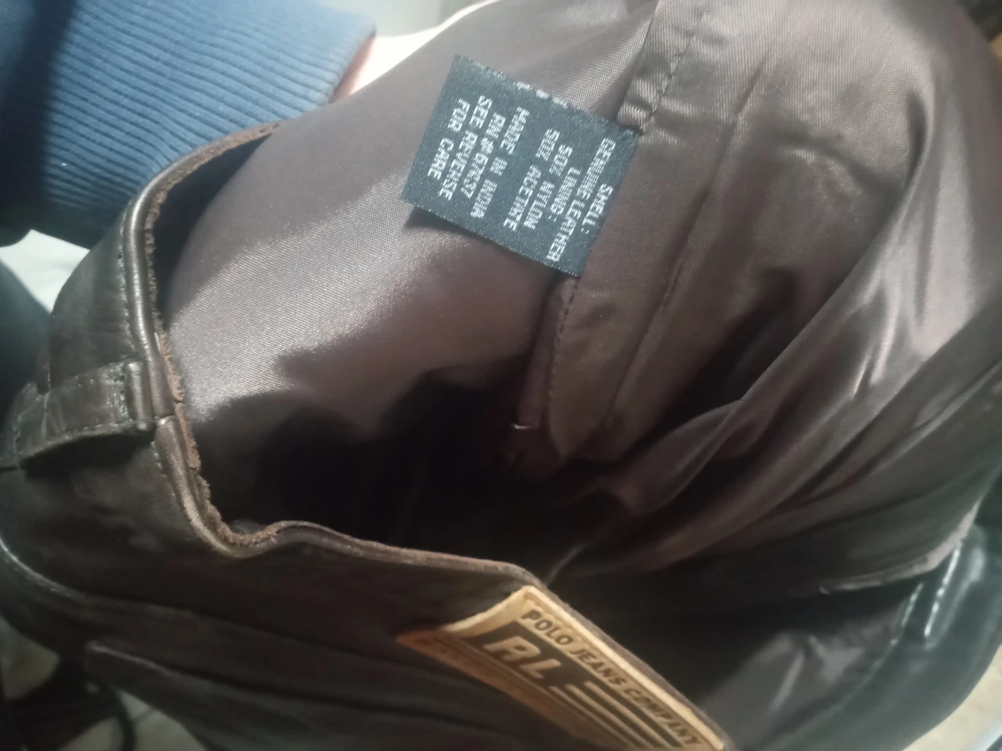 Polo,Vintage Rare "Ralph Lauren Leather Pants Brown - photo 2