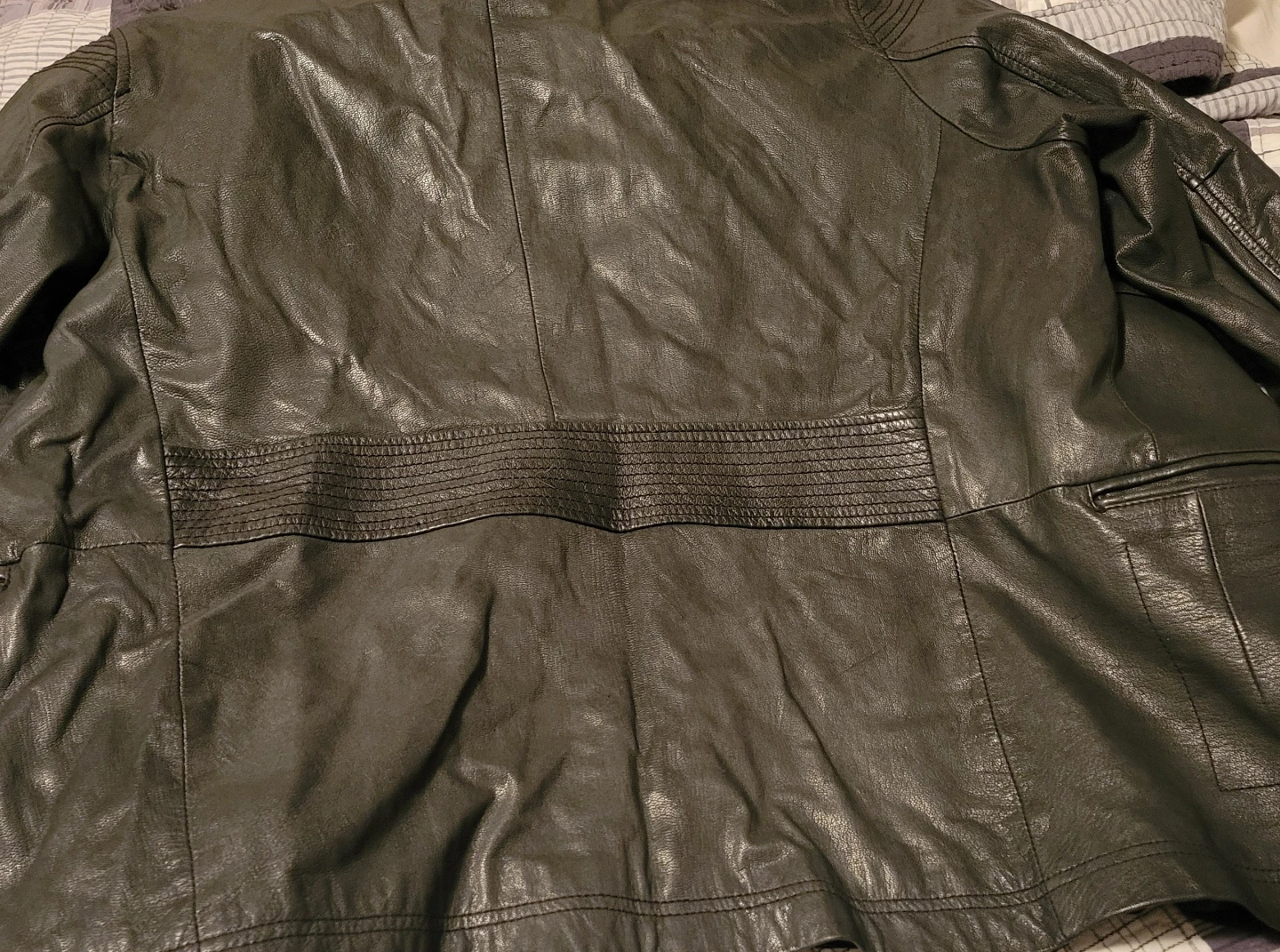 Nylon Punk Genuine Leather Jacket - photo 2