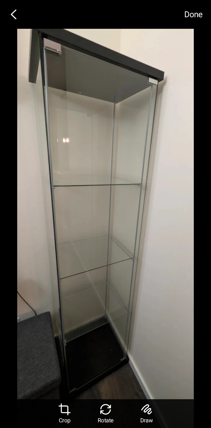 Glass Cabinet - Black-Brown