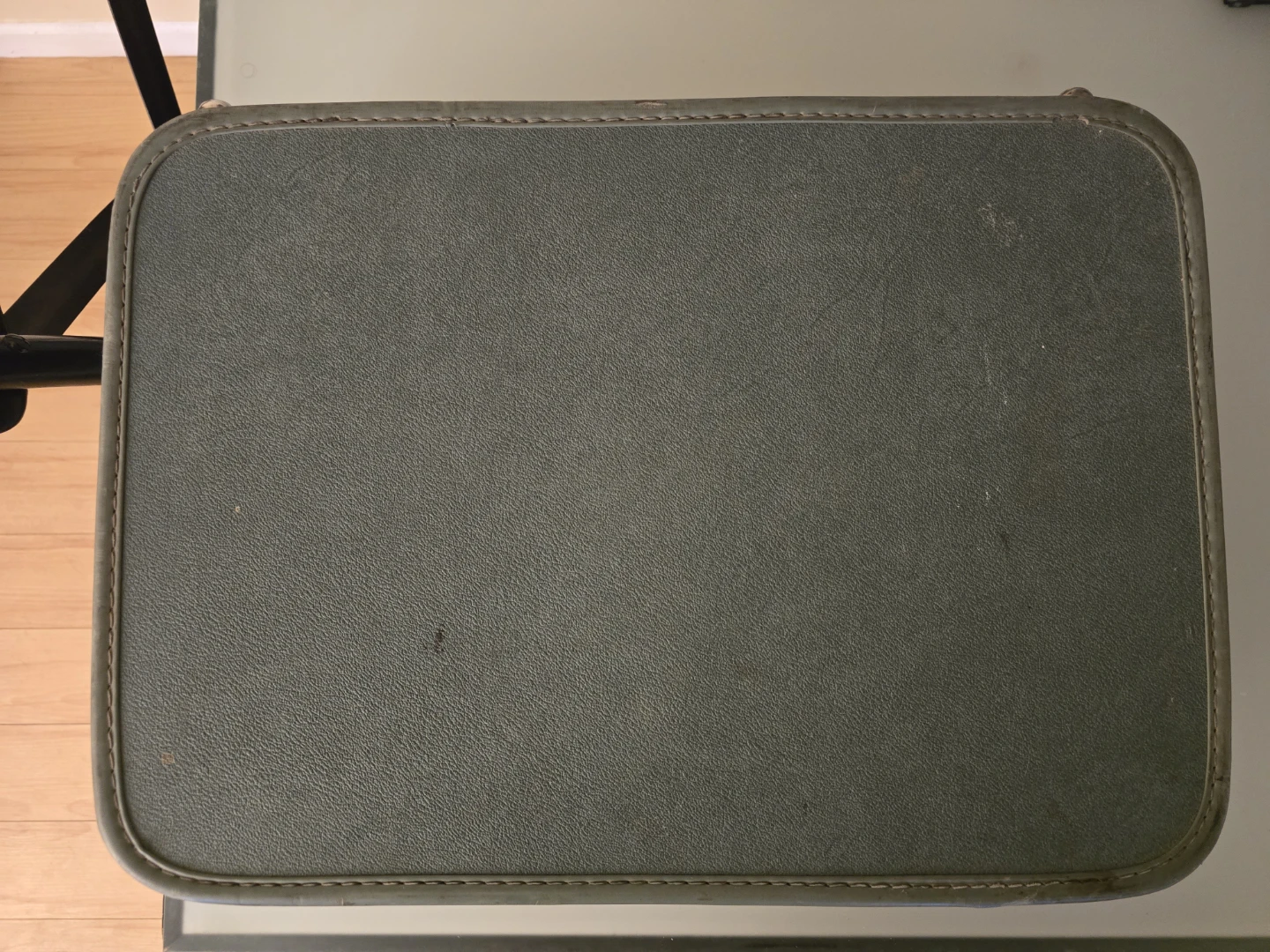 Vintage Olive Green Suitcase