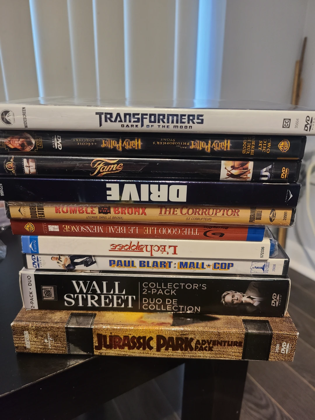 Collection of DVDs and Blu-rays