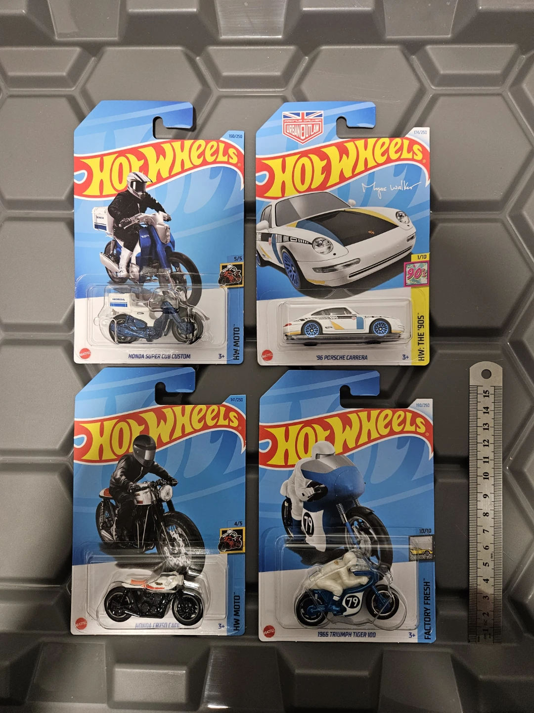Hot Wheels Honda, Porsche, Triumph Diecast Cars - NEW!