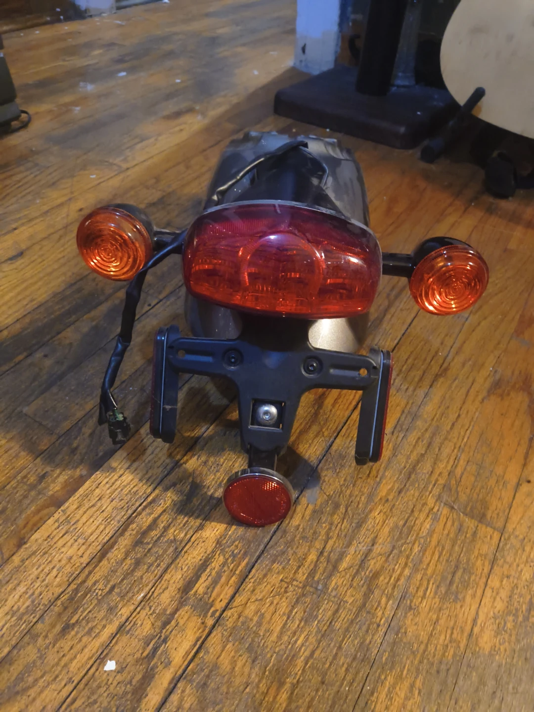 Motorcycle Fender with Taillight and Turn Signals