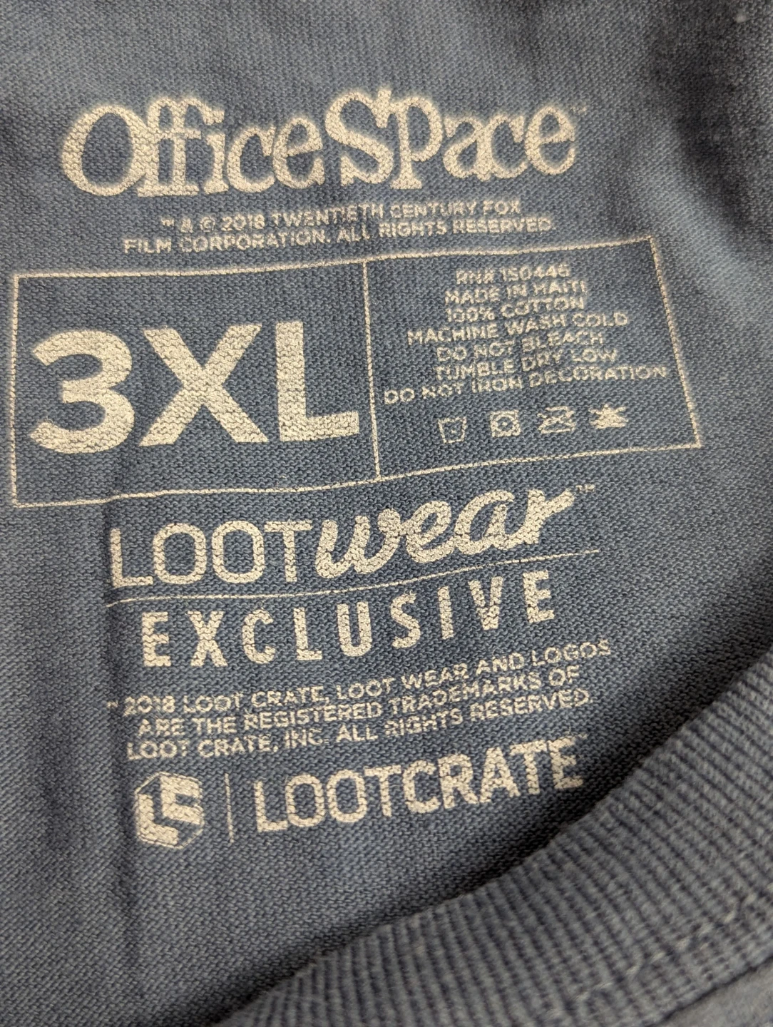 NEW MENS 3XL Exclusive Office Space T-Shirt Loot Crate - photo 4