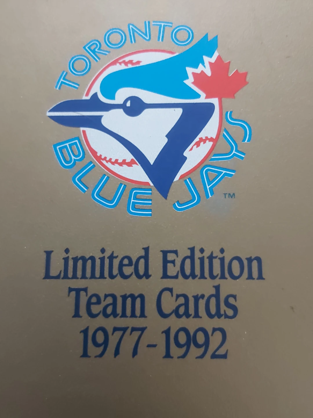 Toronto Blue Jays Limited Edition Team Cards 1977-1992