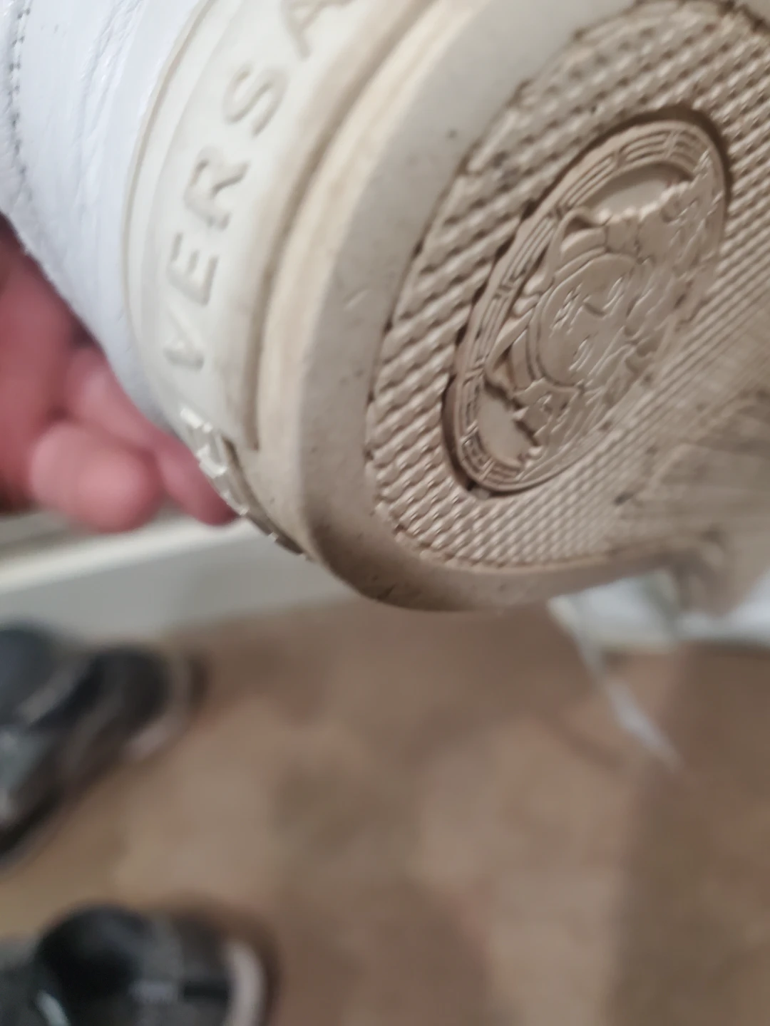 Versace White Leather High-Top Sneakers - photo 5