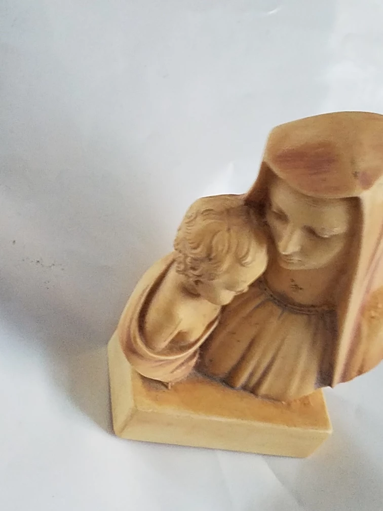 vintage Madonna and Child religious bust sculpture - photo 2