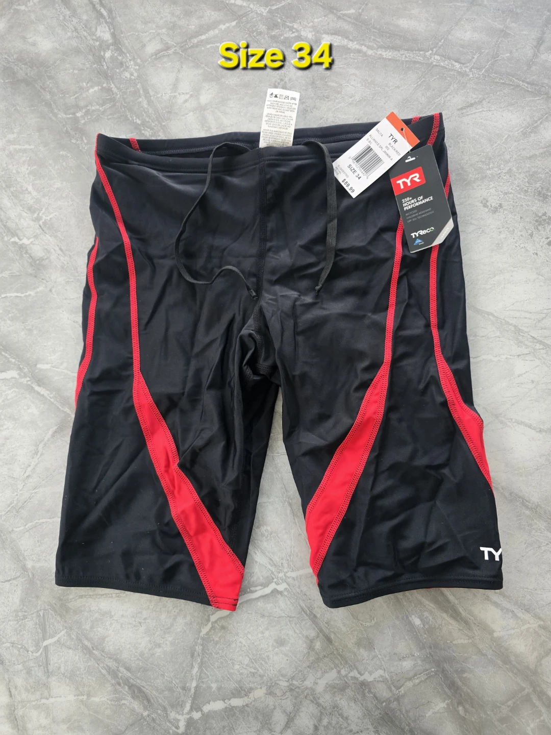 TYR Jammer Swimsuit Size 34 - Black & Red