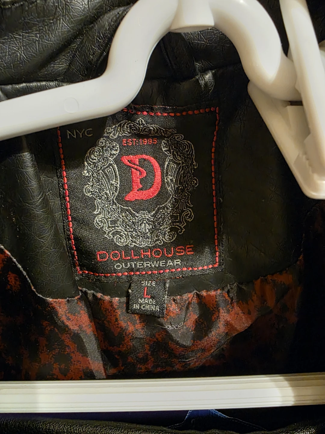 Dollhouse Black Faux Leather Jacket - Size L - photo 4