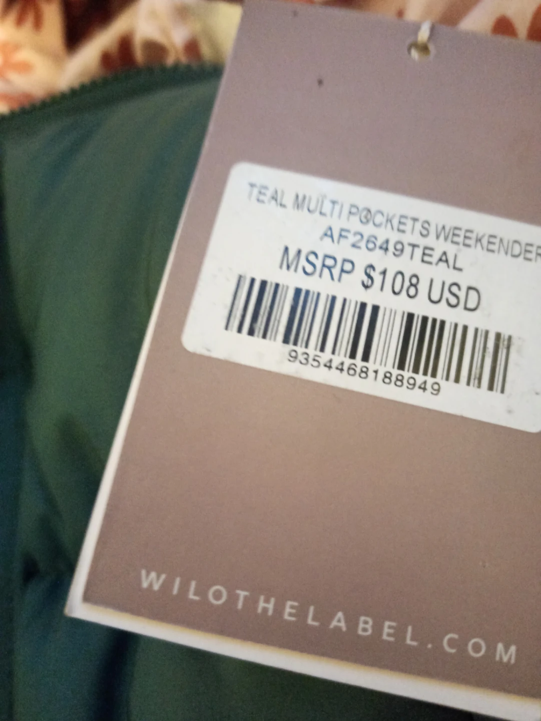 Wilo The Label Teal Multi Pockets Weekender Bag - photo 2