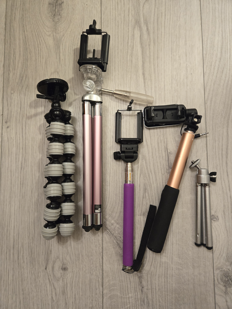 Various Tripod and Selfie Stick LOT Photography