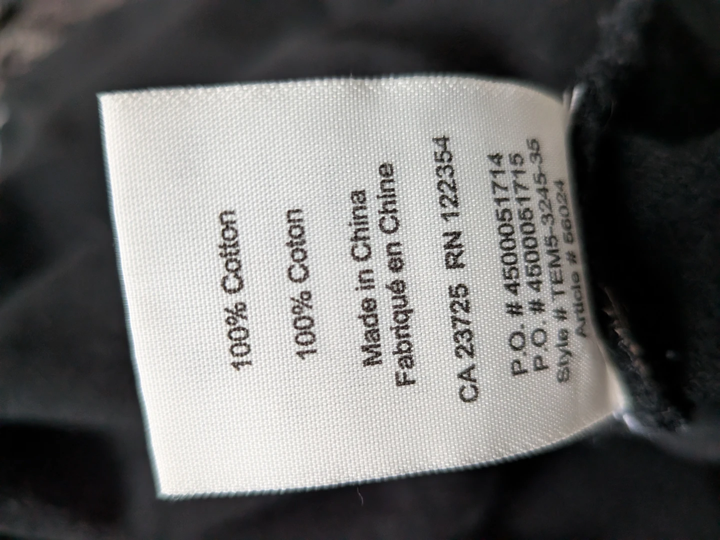 Community Black Long Sleeve Top - Size L - photo 5