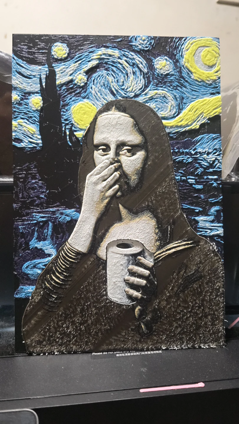 Mona Lisa Starry Night 3D Print