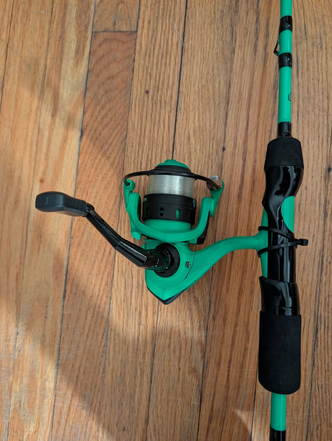 NEW Fate Neon Green Fishing Rod & Reel Combo - photo 2