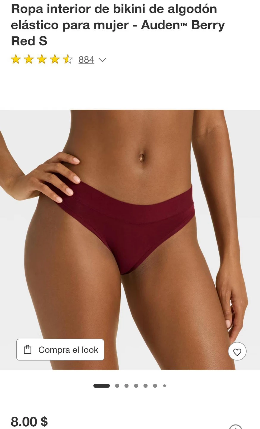Auden Berry Red Bikini Underwear S
