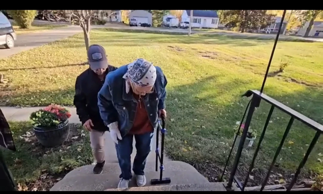 Height & Width Adjustable Stair Assist Cane for Seniors - photo 3
