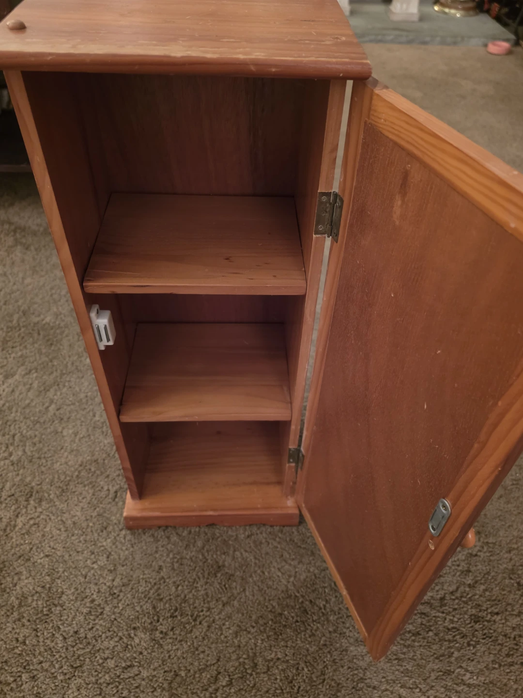 Small Wooden Cabinet with Door - photo 4