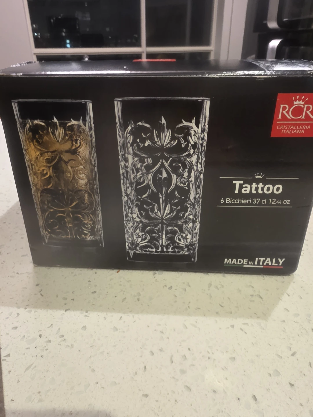 RCR Cristalleria Italiana Tattoo Glasses - New in Box!