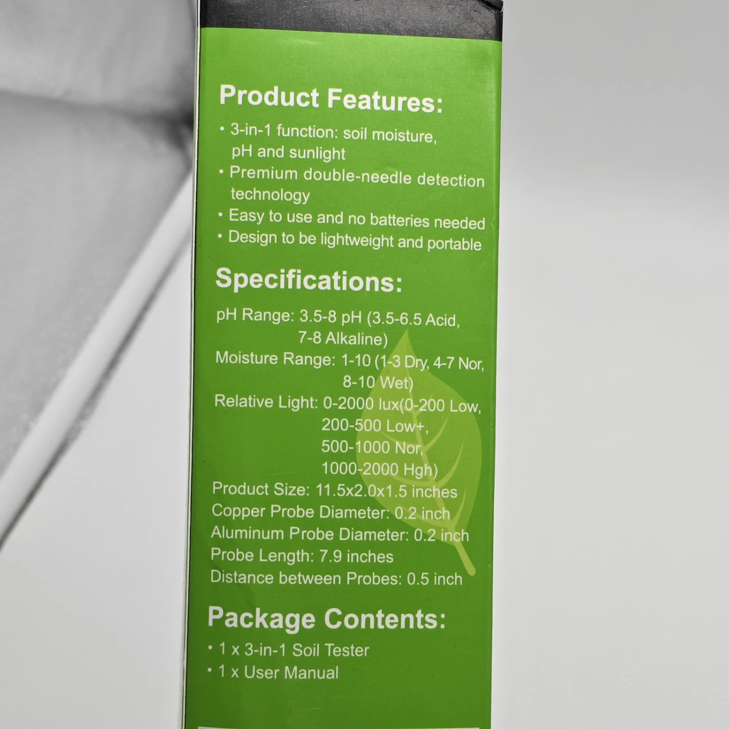 SONKIR 3-in-1 Soil Moisture, Light & pH Tester - photo 3