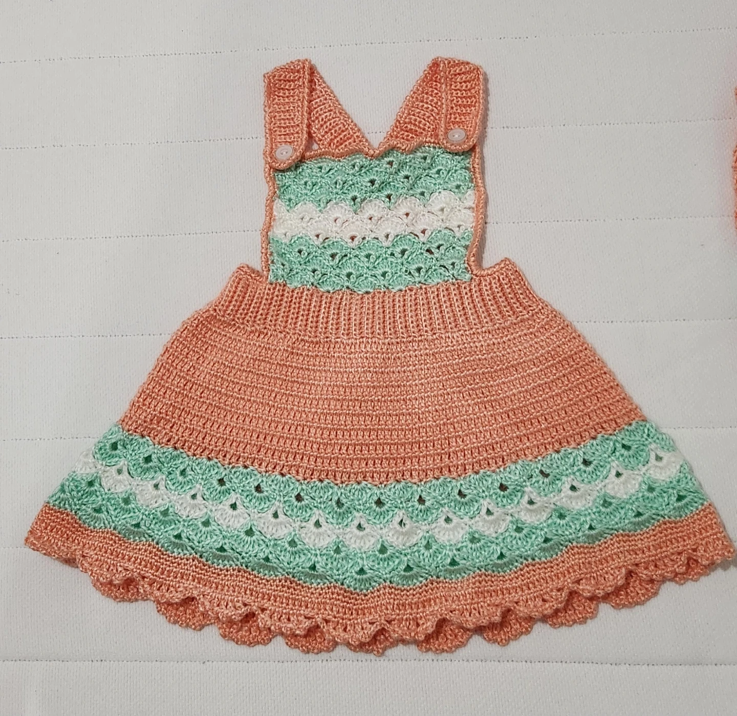 Handmade Crochet Baby Dress & Cardigan Set - photo 2