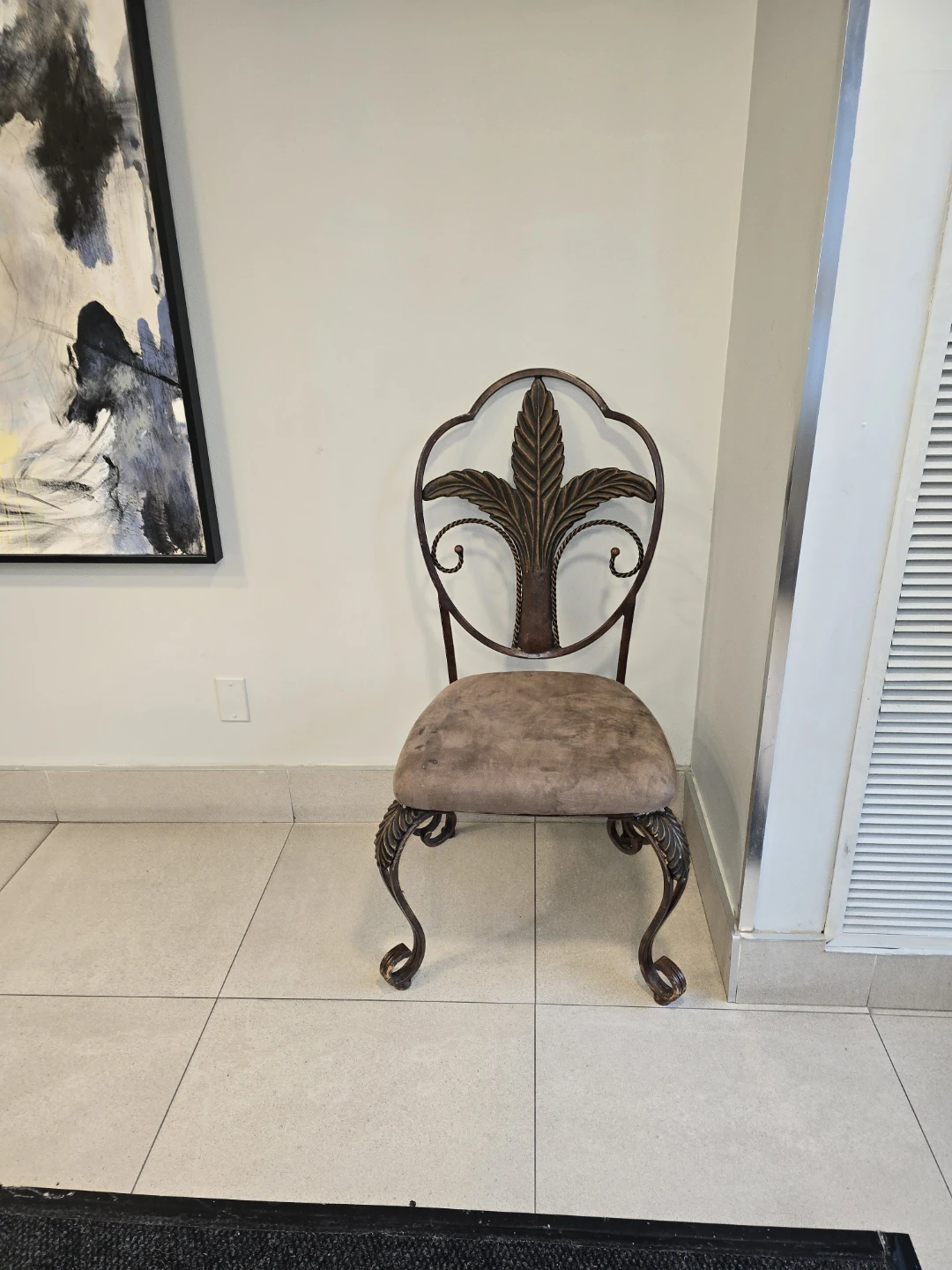 Ornate Metal Accent Chair - used as-is - photo 2