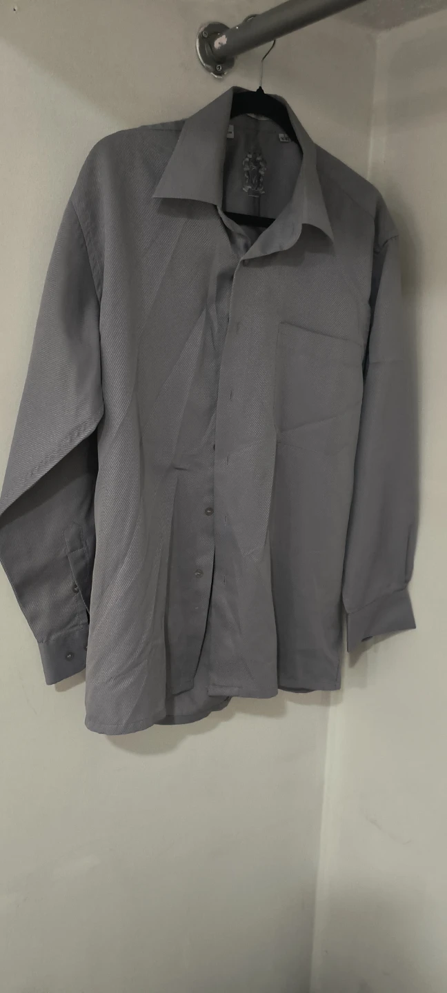 SANTOS Men's Button-Up Dress Shirt - Grey - photo 3