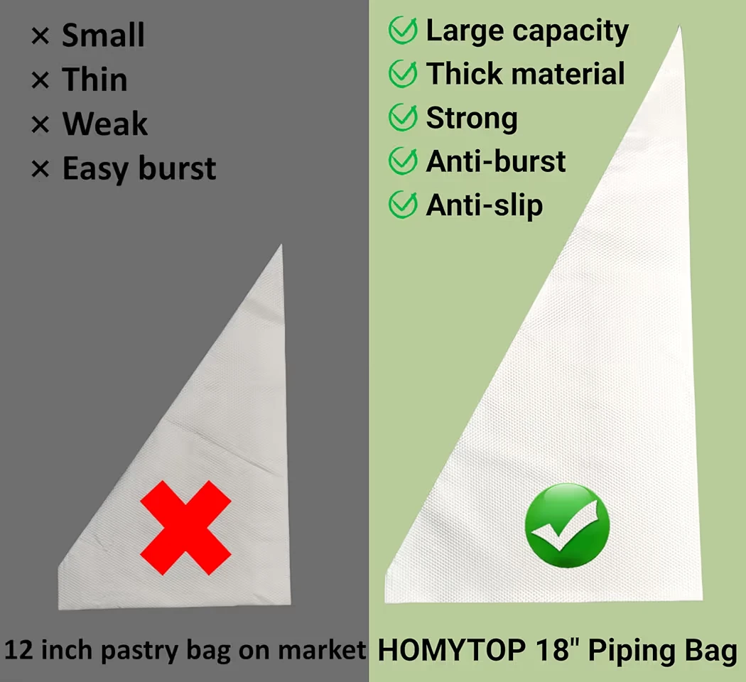 HOMYTOP 18 Inch Large Piping Bags (Pack of 200) - photo 3