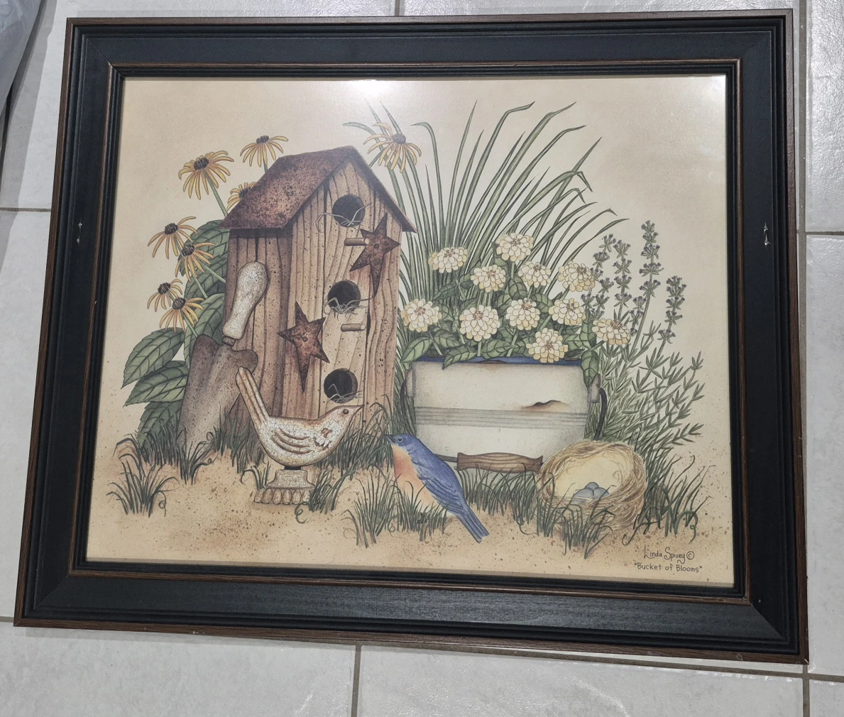 Framed Print - Bucket of Blooms - photo 2