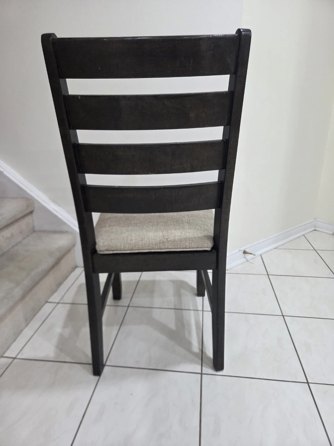 8 x Dark Brown Dining Chair with Padded Seat - FREE - photo 4