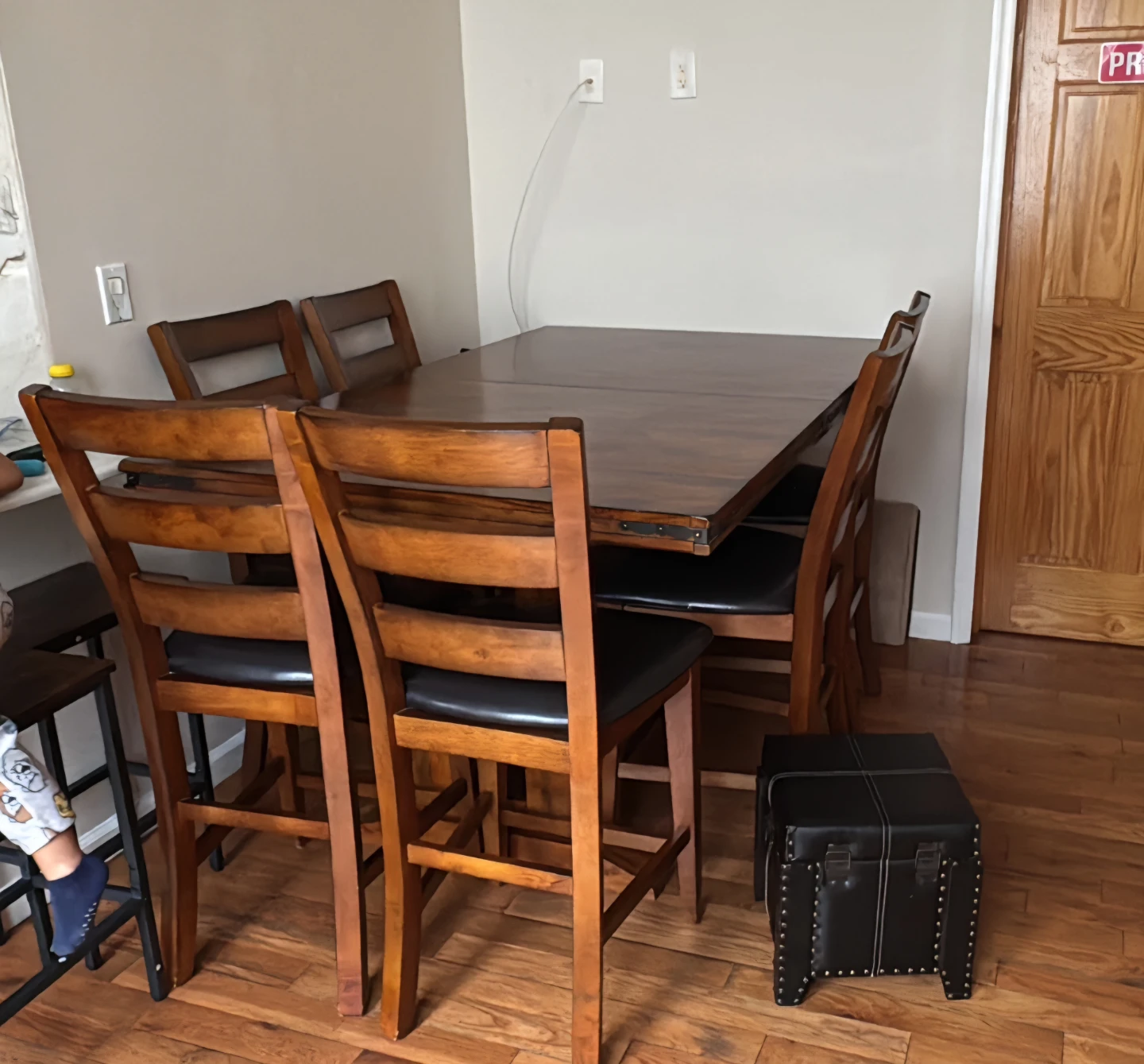 Wooden Dining Table with 6 Chairs