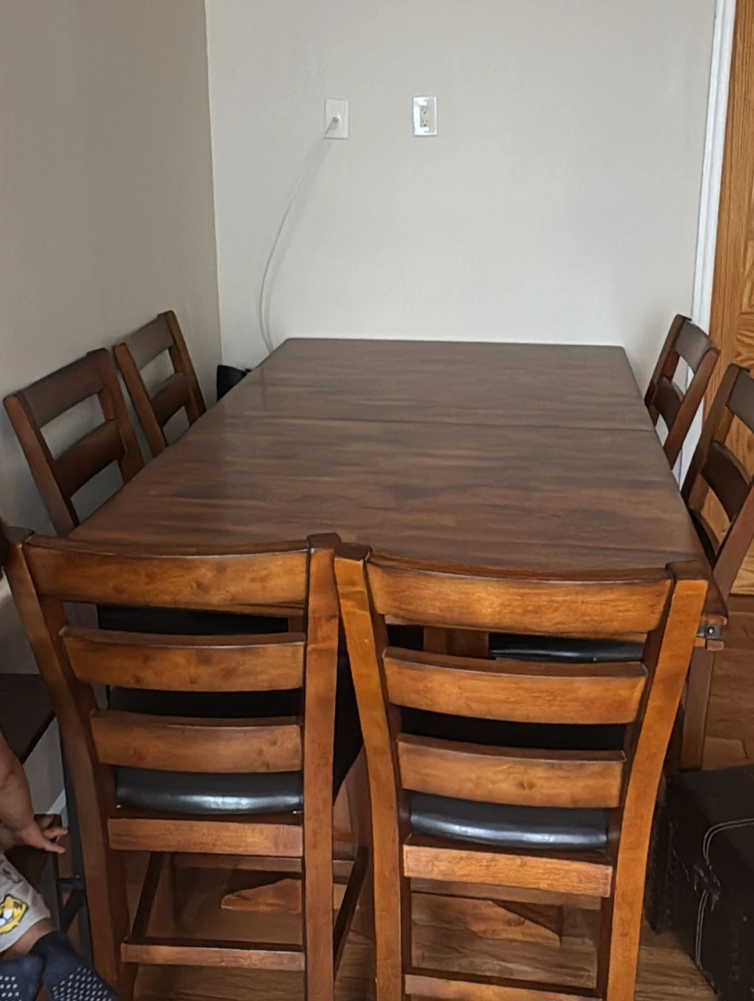Wooden Dining Table with 6 Chairs - photo 2