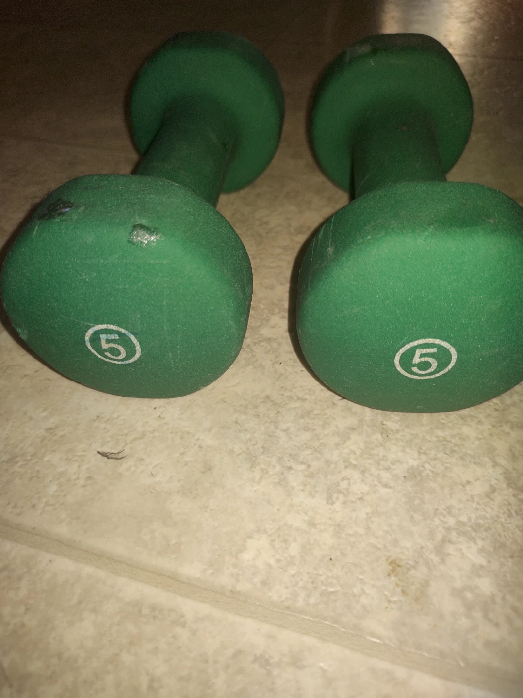 Green 5lb Dumbbells (Pair) - photo 2