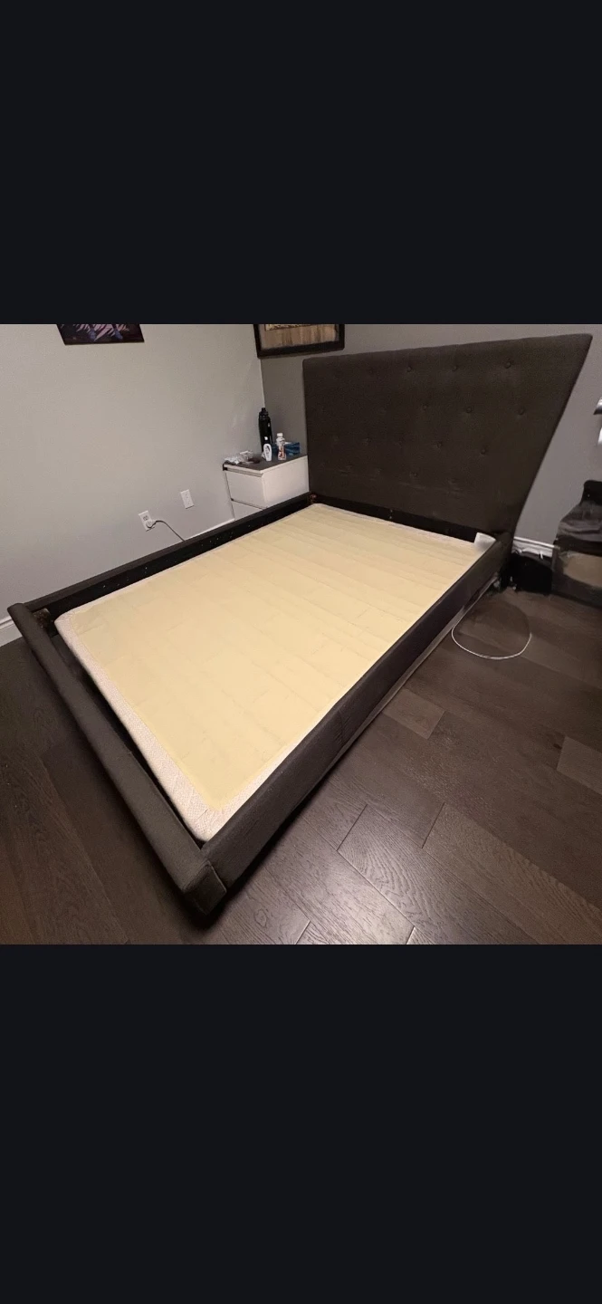 DOUBLE Size Bed upholstered Headboard , Box spring and Mattress