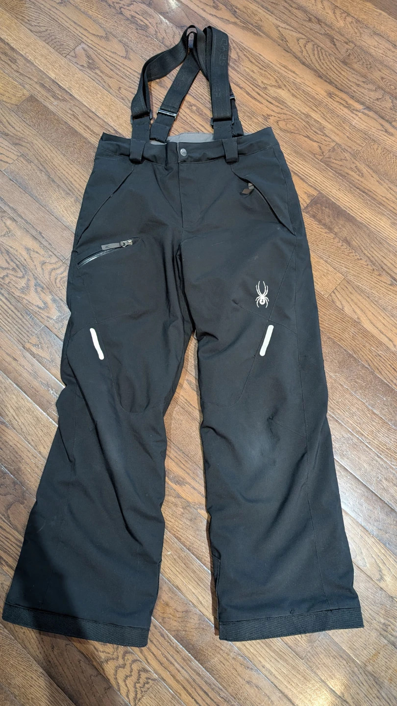 Spyder Ski Pants with Suspenders black youth 14