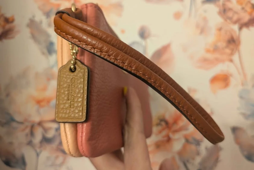 Coach Wristlet Wallet - Coral/Tan - photo 3