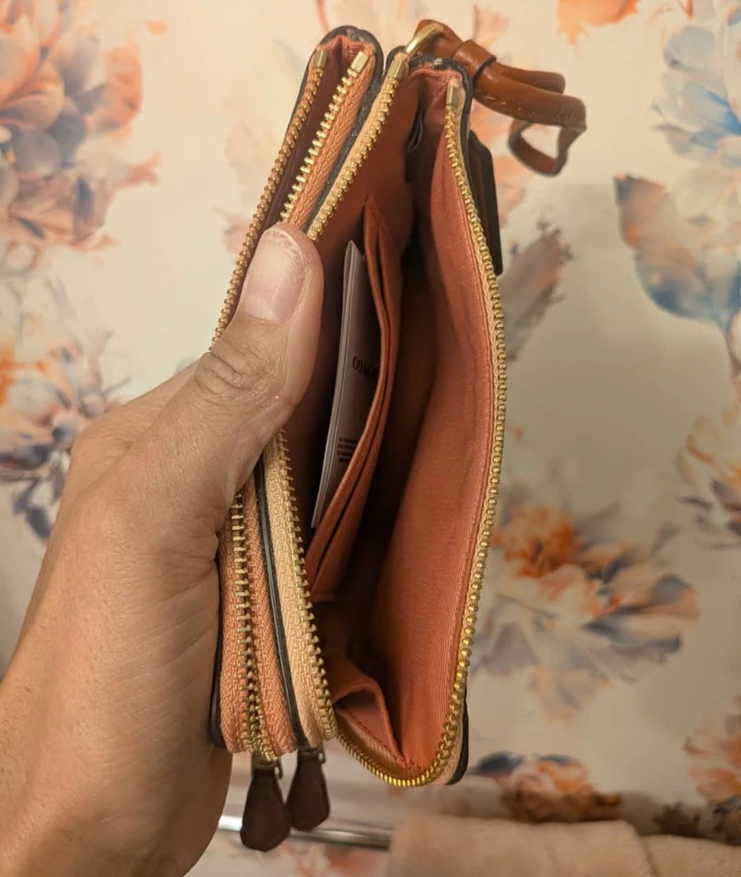 Coach Wristlet Wallet - Coral/Tan - photo 4