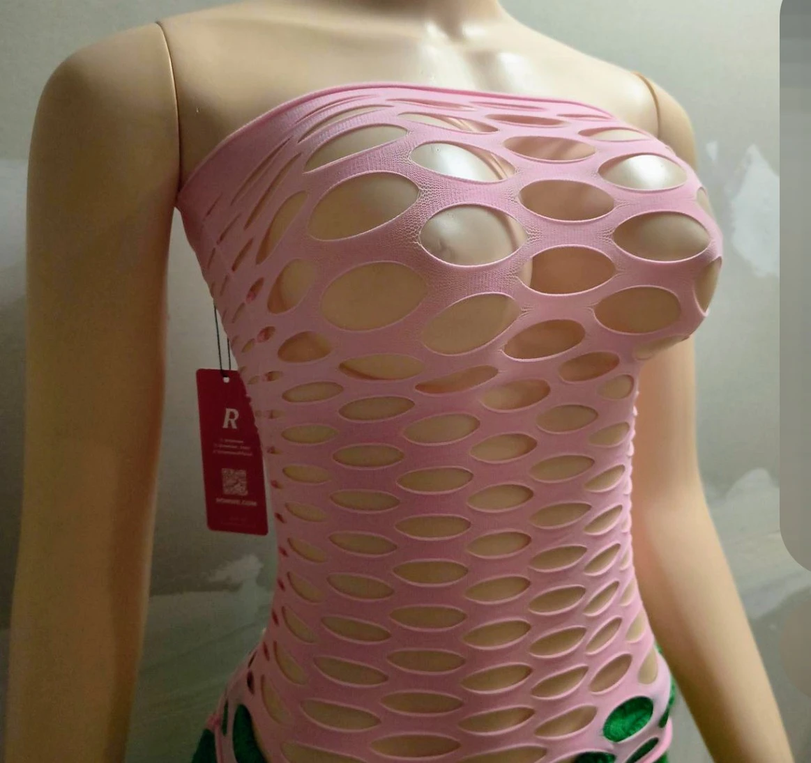 .Pink Cutout Tube Top