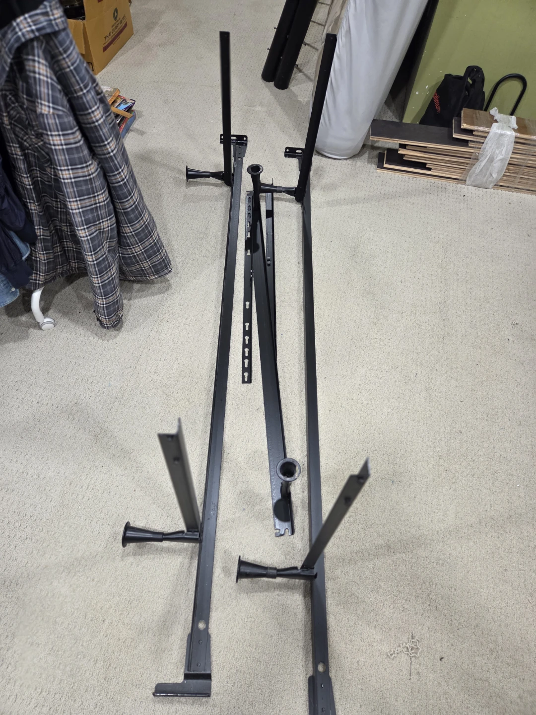 Doubke size Black Metal Bed Frame  excellent condition - photo 4