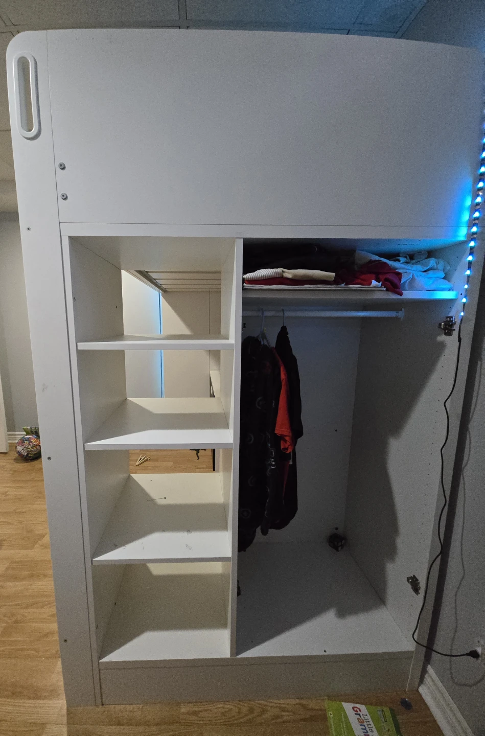 🧡 White Loft Bed with Desk & Storage - photo 2