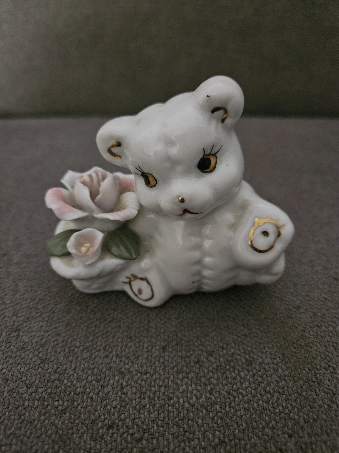Vintage Porcelain Teddy Bear Figurine 🥕