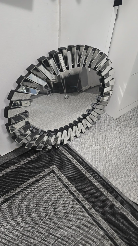 Round Beveled Mirror