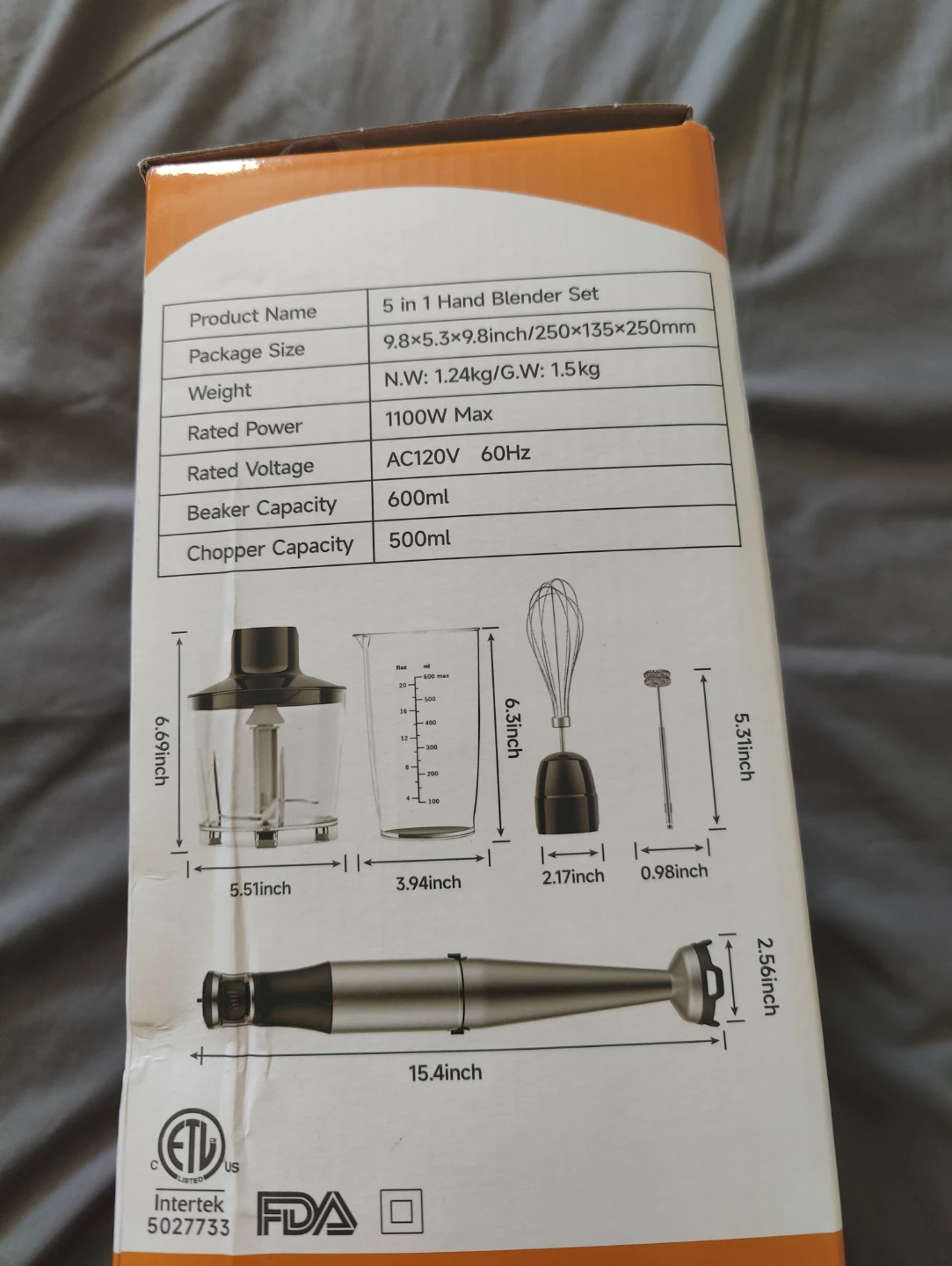 5 in 1 Immersion Hand Blender Set - photo 3