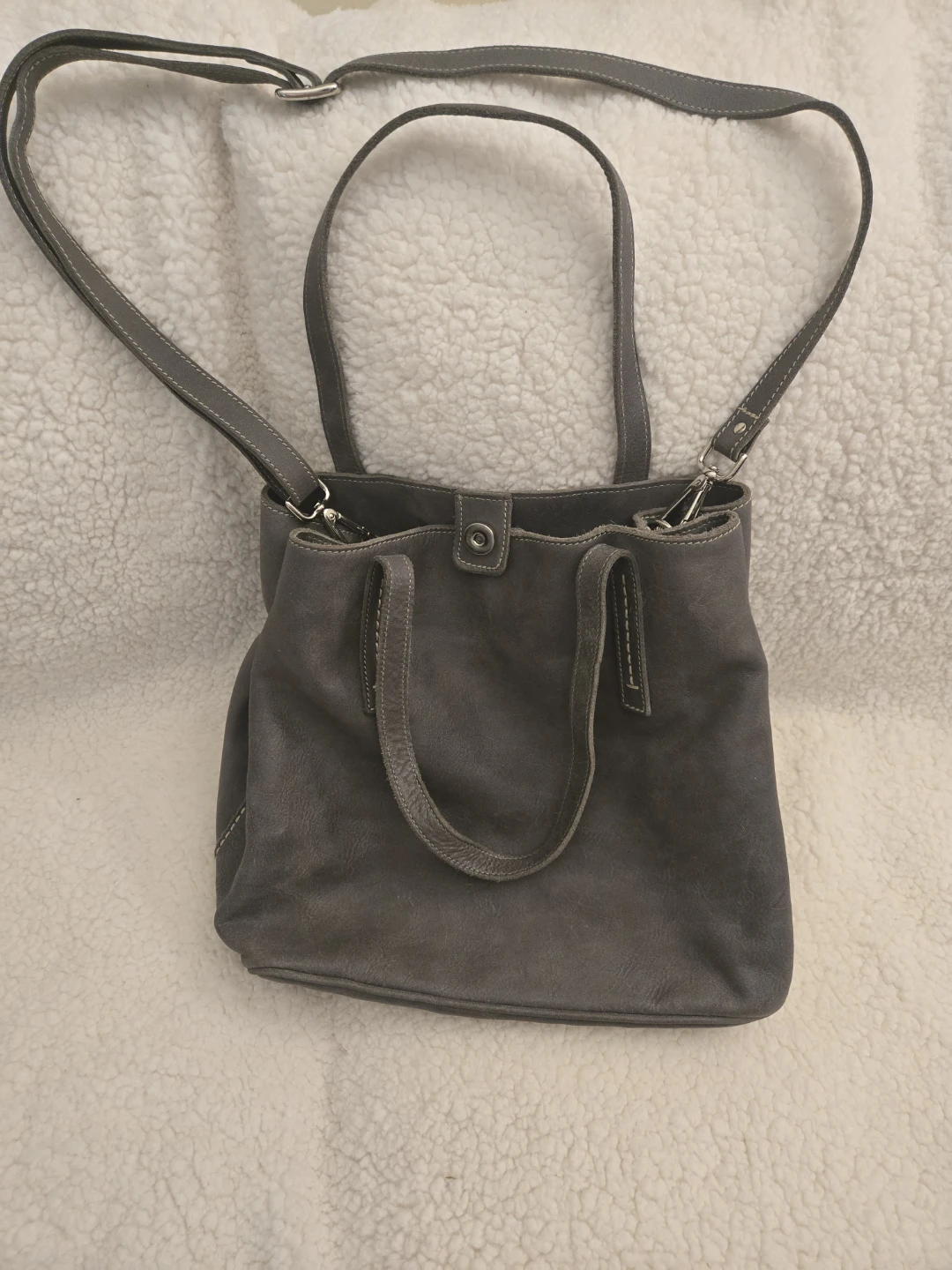 Roots Amelia Tote Tribe Grey Leather Bag - photo 2