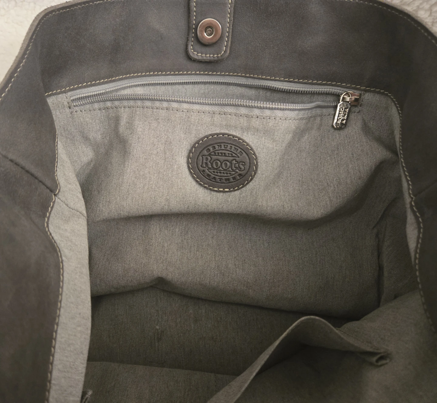 Roots Amelia Tote Tribe Grey Leather Bag - photo 3