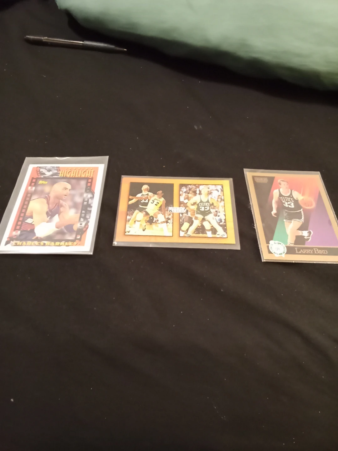 Lot of 3 NBA Basketball Cards: Charles, Larry & Magic