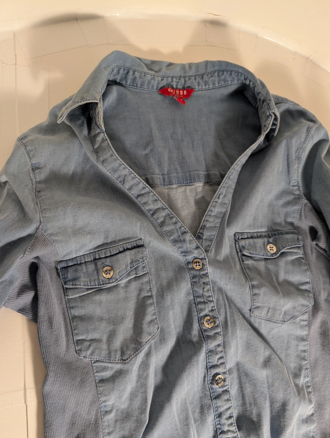 Denim Style Long Sleeve Shirt | Guess - S: L/G