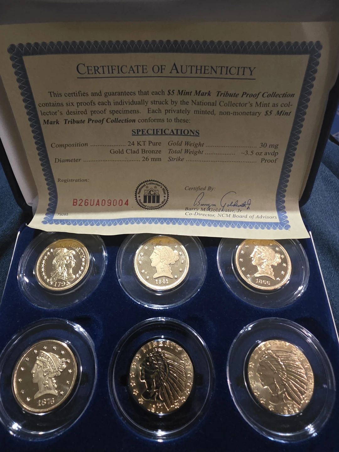 National Collector's Mint $5 Mint Mark Tribute Proof Collection
