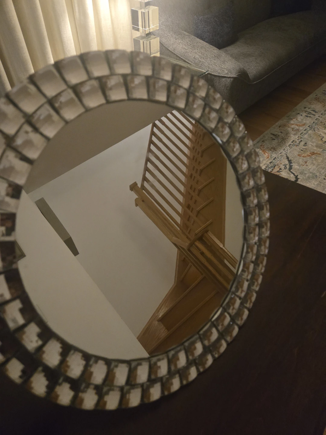 Round Beveled Wall Mirror - photo 2