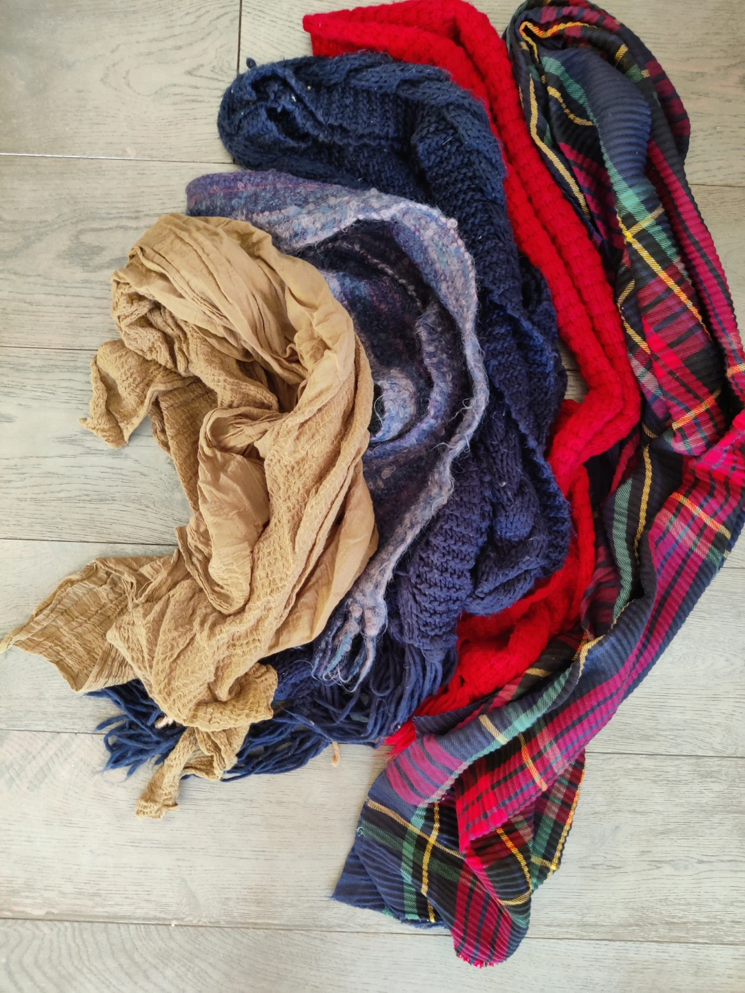 Assorted Scarves - Various Colours & Materials