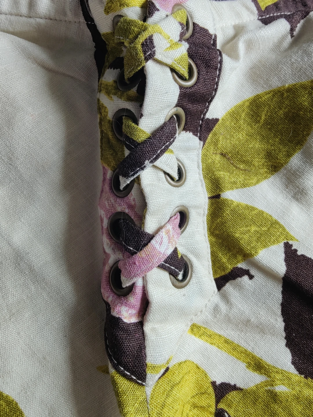 Women's Kimchi Blue Floral Dress Linen & Cotton Size Small - photo 3
